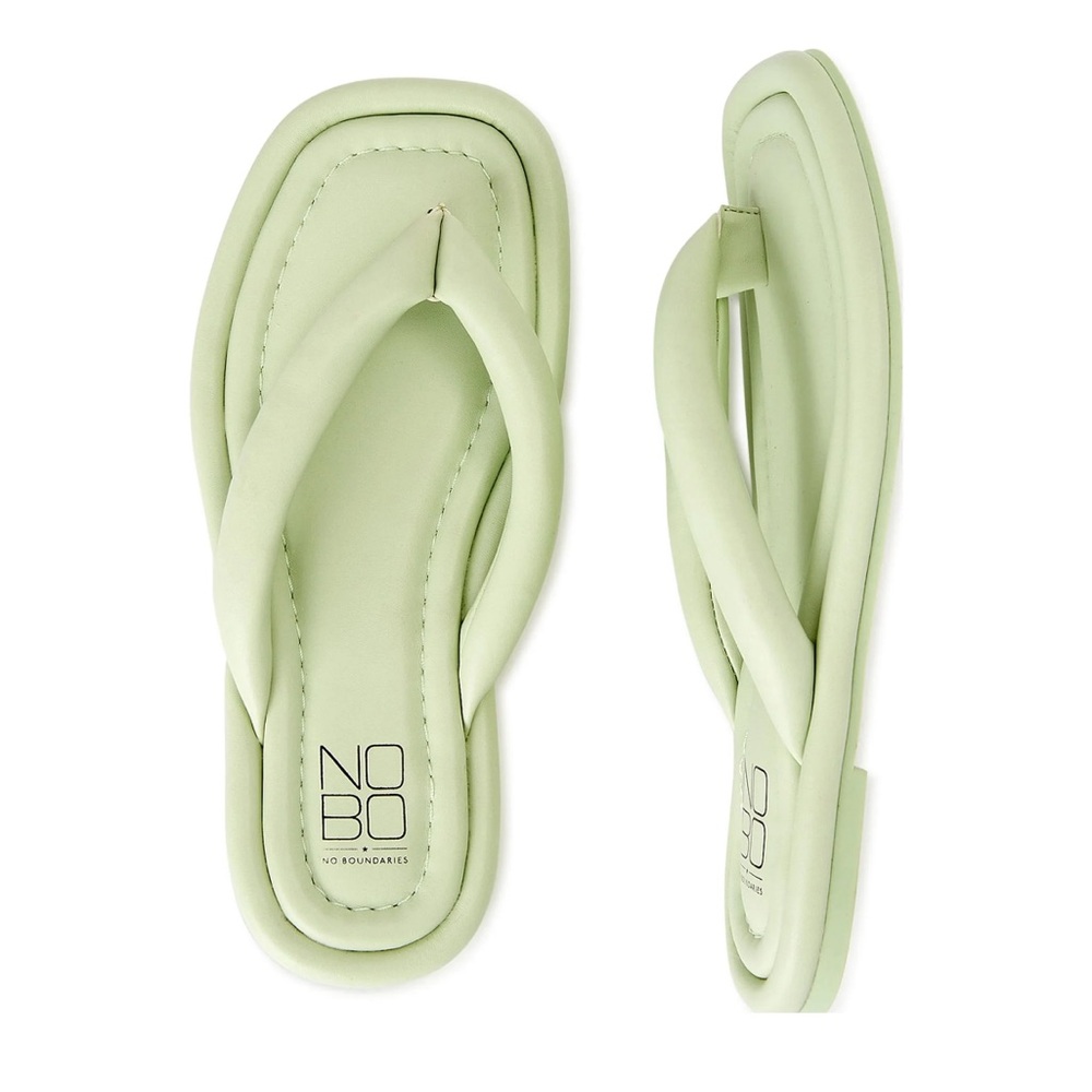 Mint - Puffy Flip Flops from No Boundaries